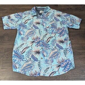 Distortion Men's Button up Tropical Shirt Size Large (642m)